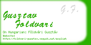 gusztav foldvari business card